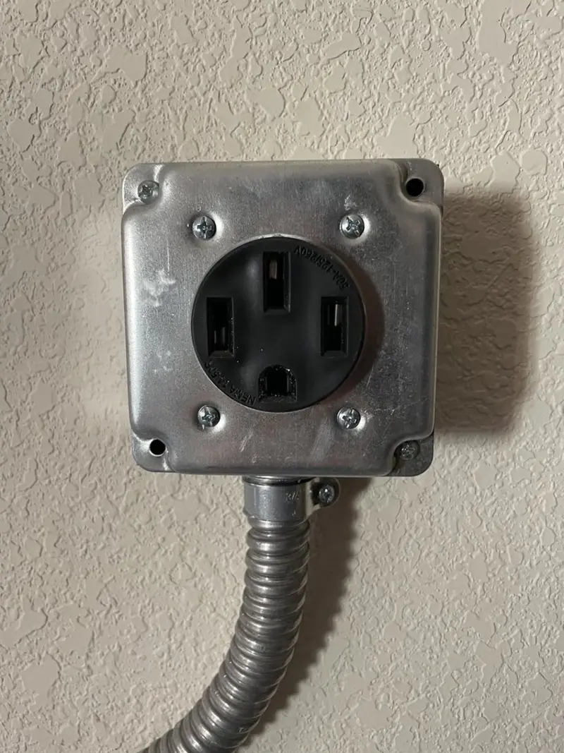 NEMA 14-50 outlet installed for Smart Home Electrical in Creston